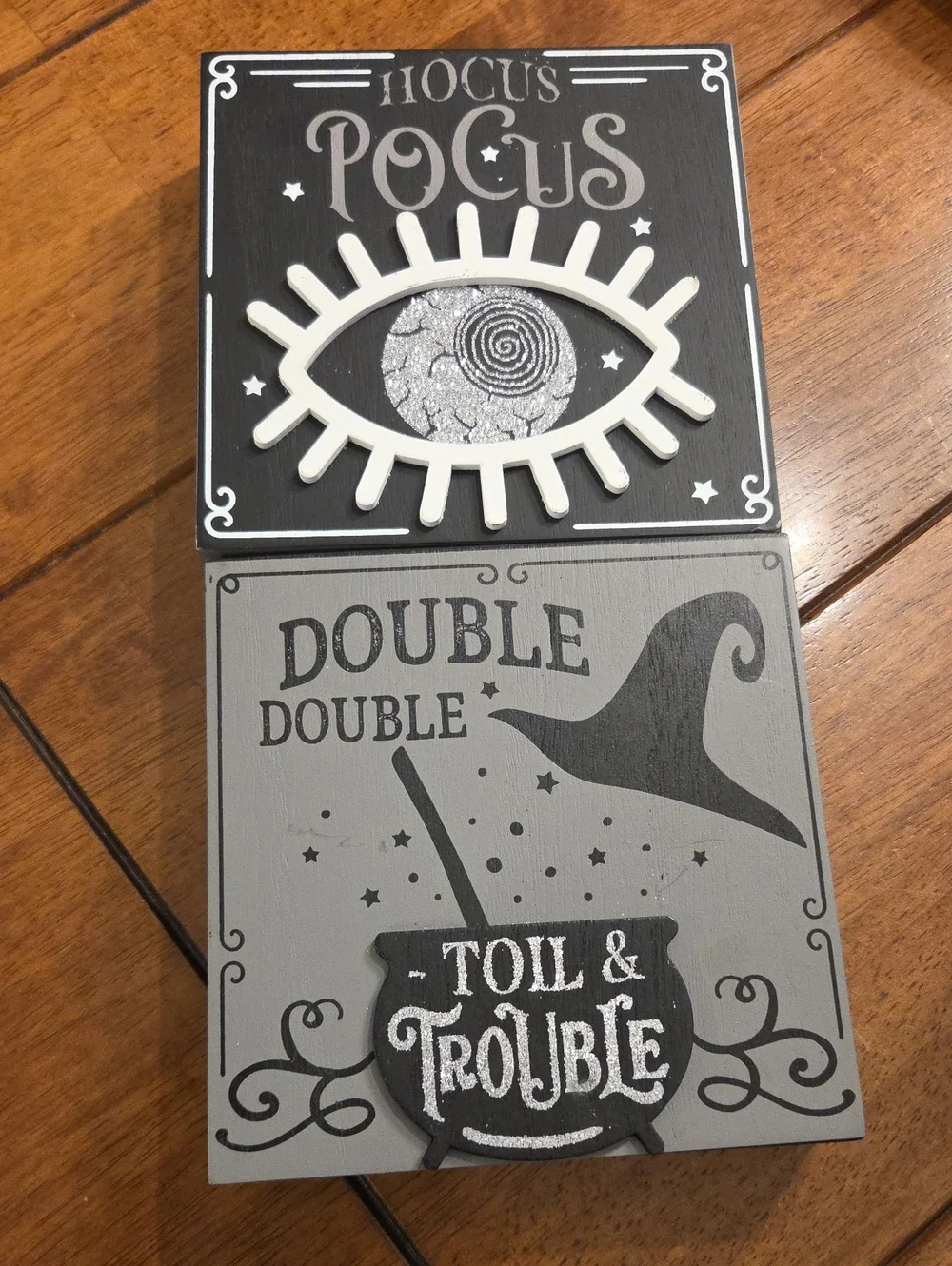 Halloween Wood Pictures Set Of 2